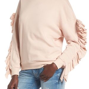 BP. Ruffle Sleeve Sweatshirt